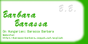 barbara barassa business card